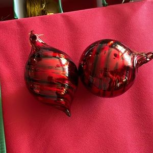 Red glass ornaments